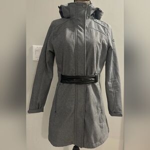 Gray Women's Jacket with Belt